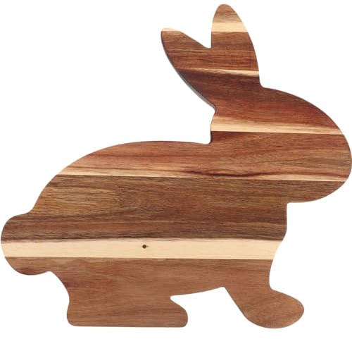 Alipis Tabla De Cortar De Madera Platos De Pascua Plato De Merienda Tablas De Aperitivos De Tabla De Embutidos De Conejito Bandeja para Servir Aperitivos Bandeja De Fruta Plato De Postre