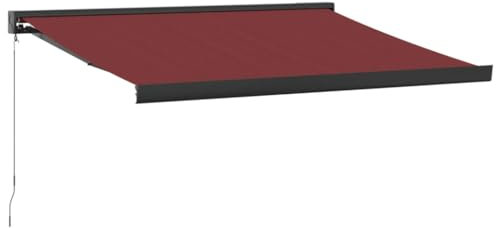 vidaXL Markise Manuell Weinrot 350x250 cm, Markisen, Markise ausfahrbar, Gelenkarmmarkisen, Markise einziehbar, Gelenkarmmarkise, Markise Gelenkarm