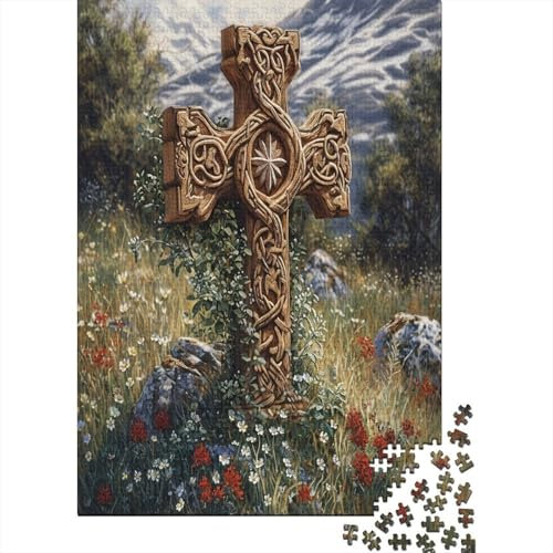 Celtic Cross 1000 Stück Puzzles Für Erwachsene Teenager Geschenke Für Männer Für Erwachsene Und Kinder Ab 12 Jahren 1000pcs (75x50cm)