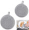 2 Cocina Estropajos de Limpieza, Laminas metálicas, de Doble Cara, Microfibra, para Fregar los Alimentos sucios o quemados Rebeldes en ollas, Platos.