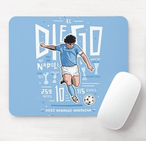 Generico Tappetino per Mouse con Immagini di Di diego armando M calcio goal Napoli Maglia trofei, 22 cm x 18 cm