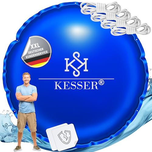 KESSER® Poolkissen Winter 300cm | Poolabdeckung mit Doppelnaht Whirpools | Luftkissen Pool Abdeckung Überwinterung | Abdeckung Einbaupools Winter | PVC wasserdicht & UV-beständig mit 4X Seile