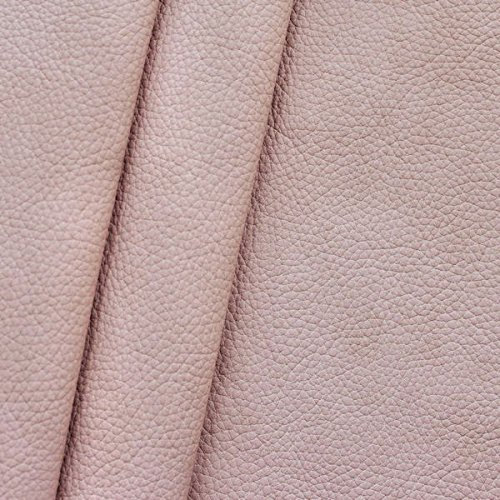 STOFFKONTOR Polster PU Kunstleder, Polsterstoff in Büffel Optik, Möbelstoff Meterware - Rosé