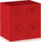 Amazing Tour 8 PCS Cube Storage Boxes 27x27x27 Foldable Fabric with Handles Collapsible for Home Office Nursery Organiser - Clothes Basket Containers, Red