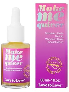 Love to Love Make Me Quiver – Klitoris-Stimulationsserum 30 ml – Erregendes Gleitgel für Frauen, Pfefferminzgeschmack, Kissable Formel, Natürliche Inhaltsstoffe, pH-Freundlich