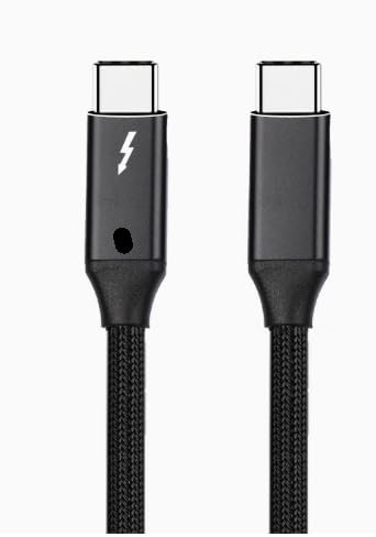 Cable USB C Thunderbolt 5 para Apple 80-120 Gbps 8K a 60Hz 240W compatible con Thunderbolt 4/3/USB4, Mac mini, MacBook Pro, [certificado Intel], 1,5 m