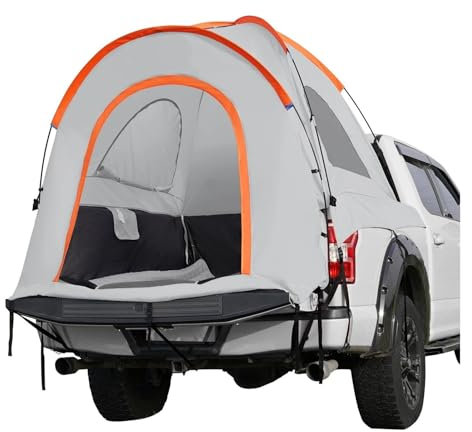 SRKATI Auvents pour Voitures Tente de camionnette avec Couche de Pluie et Sac de Transport, Tente de Camion Double Couche imperméable en PU Garage carport