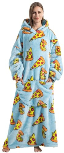 Gegeryozer Ultra Weiche Hoodie Decke mit Ärmeln Warme Flanell Decke zum Anziehen für Zuhause Sofa und Bett, Kuscheldecke mit Kapuze
