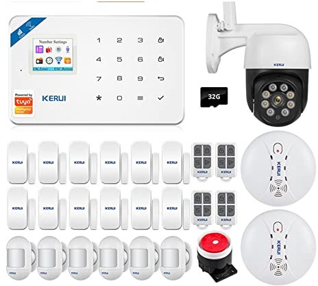 Kit Allarme Casa, Scherfoto for garage wireless di allarme Smart Home Security 3MP IP. Sensore della porta del rilevatore del movimento della fotocamera(Kit 2)