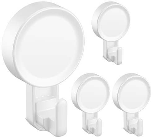 Ulinek Lot de 4 Crochet Ventouse Puissante Réutilisable