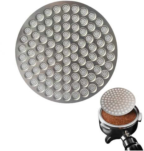Puck Screen 58 mm, acero inoxidable 304, filtro ultrafino de 0,8 mm para máquinas exprés, distribución uniforme del agua, cabezal de preparación más limpio, reutilizable