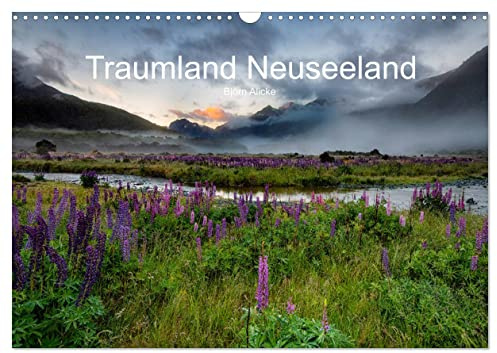 Traumland Neuseeland (Wandkalender 2026 DIN A3 quer), CALVENDO Monatskalender: sehr weit entfernt liegen diese Trauminseln mit ihren wunderschönen Landschaften (CALVENDO Natur)