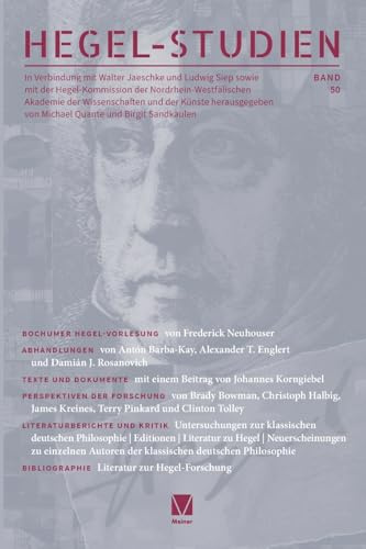 Hegel-Studien Band 50