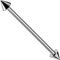 Monster Piercing Solide Titan G23 14 Gauge (1,6 MM) - 30MM Länge gerader Barbell mit 6MM Konus Industrial Piercing