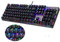 CSZH Gaming mécanique Clavier Russe Anglais Rouge commutateur Bleu métal Filaire LED Keyboard rétro-éclairé RGB Anti-Ghosting pour Gamer