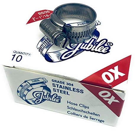 Best Price Square Jubilee® Stainless Steel SS304 Hose Clamp 18-25mm x 10