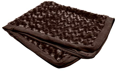 FurHaven Replacement Dog Bed Cover Ultra Plush Faux Fur & Suede Mattress, Machine Washable - Chocolate, Large
