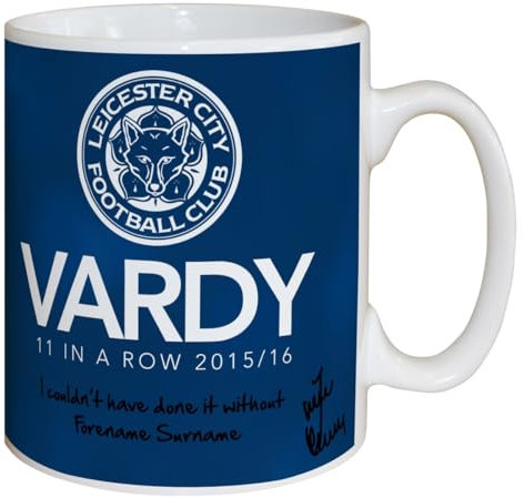 Tazza personalizzata Leicester City FC Vardy 11 In A Row
