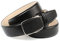 Anthoni Crown Herren Ledergürtel Gürtel, Schwarz, 105