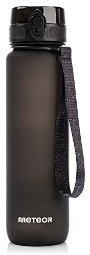 Water Bottle Fruit Infuser 350 ML 500ML 650ML 1000ML Large Reusable BPA Free Plastic Drinks Leak Proof Lid for Sports Gym Kids Core Infusion at Home Travel (1000 ml / 32 oz, Black)