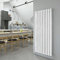 White Vertical Radiator 1600x680mm Double Flat Panel Designer Radiator Interior Design