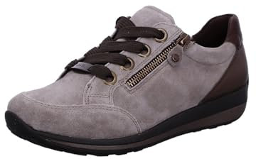 ARA Damen Osaka Schnürschuh Lowcut, MOON,MORO/CAFFEE , 41.5 EU Weit
