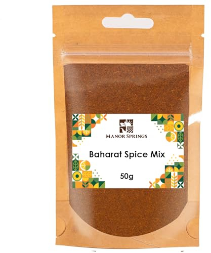 Baharat Spice Mix 50g - Authentic Middle Eastern Seasoning Blend, Ideal for Meat, Vegetables & Rice by Manor Springs