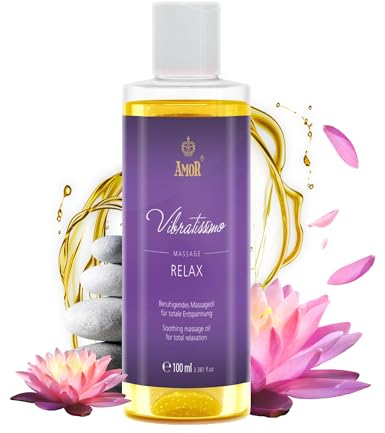 Vibratissimo “Relax” olio da massaggio lenitivo per il rilassamento, 100 ml