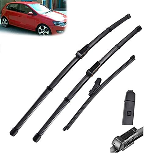 Scheibenwischer LHD Vorne und Hinten Wischerblätter Set Für VW Für Polo 6R Schrägheck 2009-2017 Windschutzscheibe Windschutzscheibe Fenster 24 +16 + 11 Wischer