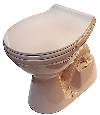 BELVIT Stand-WC Tiefspüler, Tiefspültechnik, Abgang Boden senkrecht, 39x35x55,5 cm, Sanitärkeramik, Bahama Beige, bodenstehend, Softclose-Deckel, TÜV geprüft, 28 cm