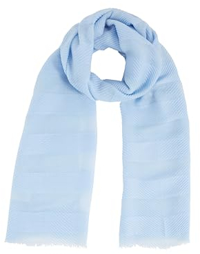 TOM TAILOR Damen Schal mit Streifen-Struktur, 34587 - Light Fjord Blue, ONESIZE