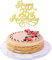 Xsstarmi 1 Pack Happy 25th Wedding Anniversary Cake Topper Glitter Cheers to 25 Years Cake Decorations for 25th Birthday Party Supplies Gold