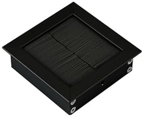 TecLines TKB001 Tisch Kabeldurchlass mit geteilter Bürstendichtung (schwarz), Kabeldose für mehrere Kabel
