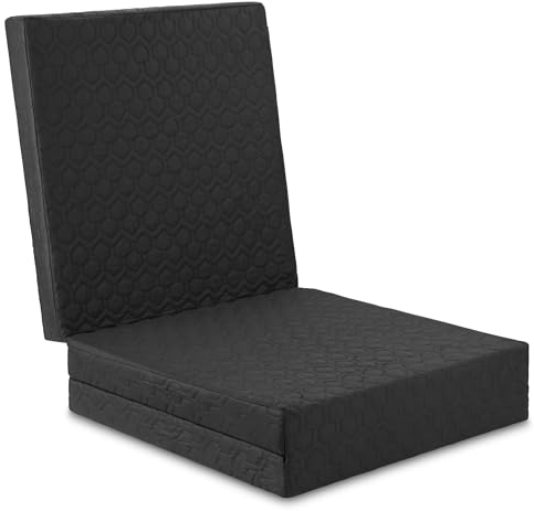 Preiswert&Gut Klappmatratze Premium Faltmatratze Camping Matratze Gästematratze Reisematratze (Schwarz, 190x60x7cm 3 Kg)