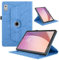 TEDTIKJT Funda para Lenovo Tab M9 9 2023 PU Cuero Folio Tablet Protectora Case 360°Carcasa Giratoria de ángulo Múltiple con Soporte Función Cover Lenovo Tab M9 9,Azul Árboles