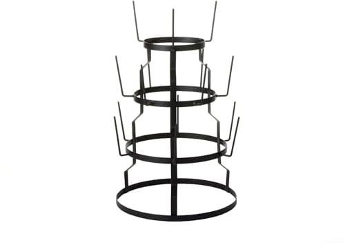 MICA Decorations Becherhalter Etagere - 34x34x50 cm - Eisen - Schwarz