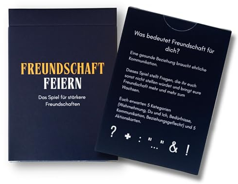 AM 2022 LIEBE LEBEN BEZIEHUNGSKARTEN Freundschaft Feiern Kartenspiel für 2: Vertiefe Beziehungen mit Mutigen Fragen - Lerne Vertrauen & Kommunikation, 16+ Jahre, 30-360 Min