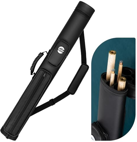 Trymaker Snooker Queuekoffer Billardqueue-Koffer für 2-teiliges Queue aus Kunstleder Snooker Zubehör