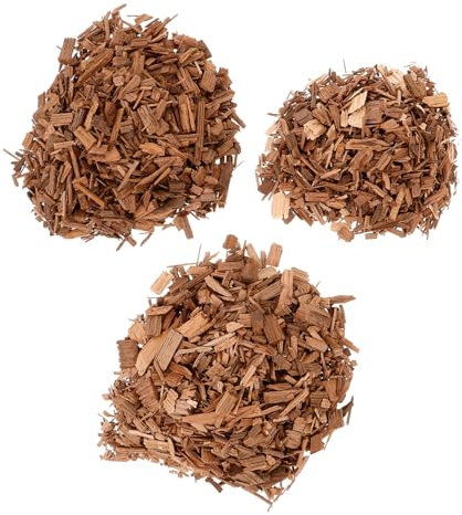 Amosfun Eichenholzchips Für Weinherstellung Geröstet Aromatische Rotwein Holzchips DIY Hausbrauen Zubehör Für Feinschmecker Natürliche Reifung Und Geschmacksverbesserung