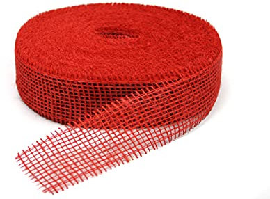 SIZO® Deco Jute Eco Friendly Dekorationsband Geschenkband 5 cm x 40 Meter Rot Dekoration Dekor Dekoband