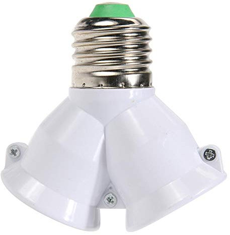 2 in 1 E27 Lampenfassung Splitter Adapter Glühbirne Sockel Ständer Halter