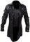OULIWANGLUO Lederjacke Herren Slim Fit Mantel Kunstleder Mid Lang Parka Vintage Windbreaker Winterjacke Ledermantel (Schwarz,4XL)