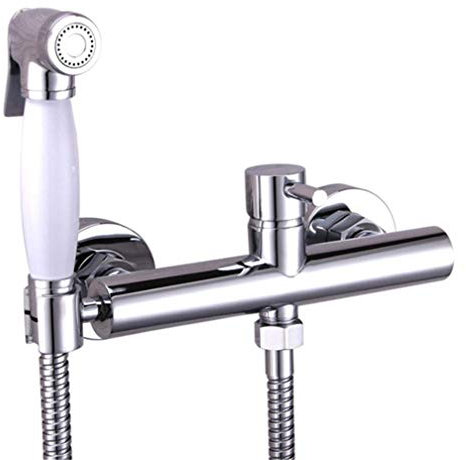 All Copper Bidet Sprayer Set with Hot and Cold Water Control Pressurized Body Cleaner for Muslim Toilet 15cm Handheld Shower Spray Gun
