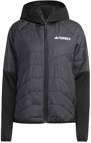 adidas Women's Terrex Multi CLIMAWARM Insulated Hybrid Hooded Jacket, Black, XXL