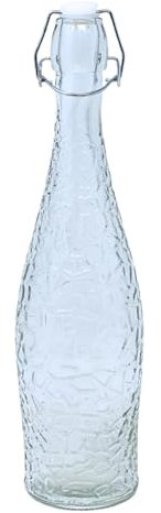 UNIQUE HOME LIVING 950ml Retro Glass Bottle, Clip Top Brewing Bottle, Vintage Style Airtight Preserve Bottles for Home Brewing Oil Vinegar Beer Wine Cider Soda Kombucha and Water - 32oz