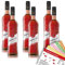 Rotwild Dornfelder Rosé QbA, lieblich, sortenreines Weinpaket + VINOX Winecards (6x0,75l)