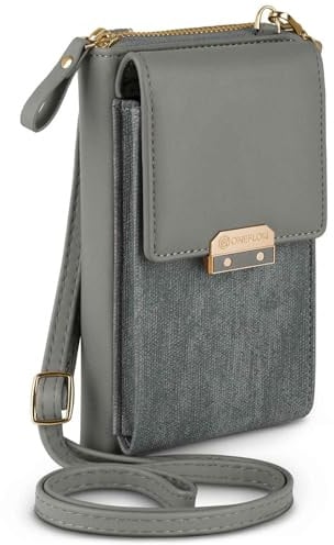 ONEFLOW Bliss Purse für Samsung Galaxy A36 5G Handytasche zum Umhängen Damen mit Portemonnaie, Handy Umhängetasche mit Geldbörse und Handyfach, Kleine Handtasche, Taupe Grau