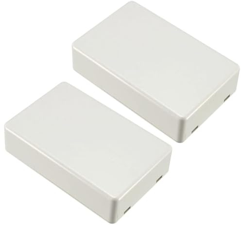 TOP-VIGOR 2pcs 70x45x18mm Mini Dustproof Electrical Junction Box, ABS Plastic Project Boxes for DIY Electronics Projects, Indoor Power Module Case, Instrument Case Box, Light Grey