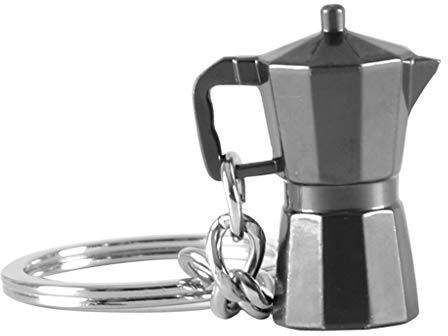 Coffee Tamper Keyring Key Chain Ring Coffee Accessories Moka Pot, 2x2x2 cm