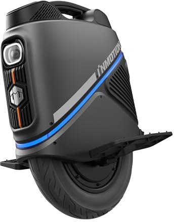 INMOTION V9 Elektrischer selbstbalancierender Roller, Erwachsene, Schwarz, Einheitsgröße EU, Federung, 500-W-Motor, Reichweite bis zu 25 km/h, 16-Zoll-Luftreifen, schlank und leistungsstark